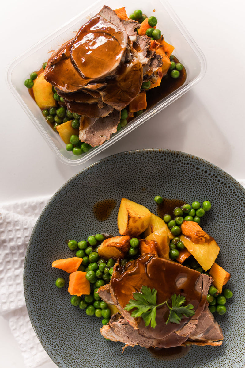 Roast lamb with Roasted Potatoes, Pumpkin, Peas and Gravy(Special #1)